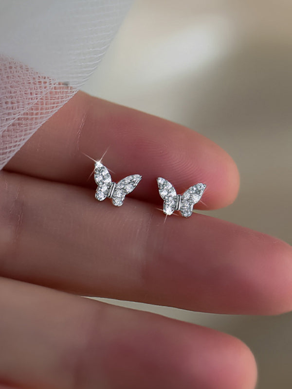 New Fashion Niche Design Butterfly Silver Needle Earrings - Hiccupzz