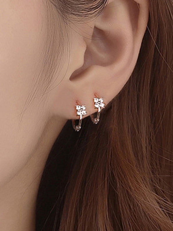 New four-leaf clover flower earrings - Hiccupzz