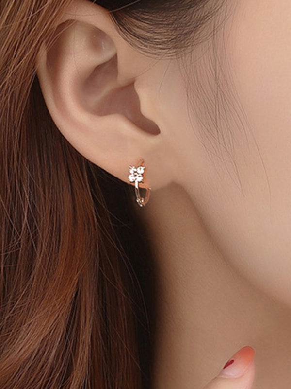 New four-leaf clover flower earrings - Hiccupzz