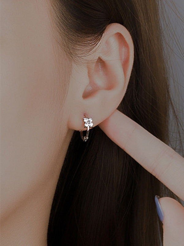 New four-leaf clover flower earrings - Hiccupzz