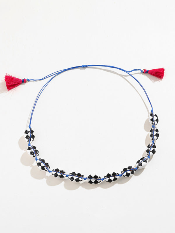 New shell detachable stacked beaded necklace - Hiccupzz