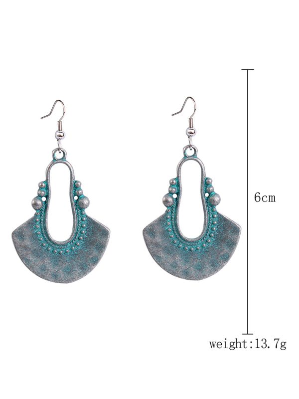 Bohemian vintage ethnic turquoise earring set - Hiccupzz