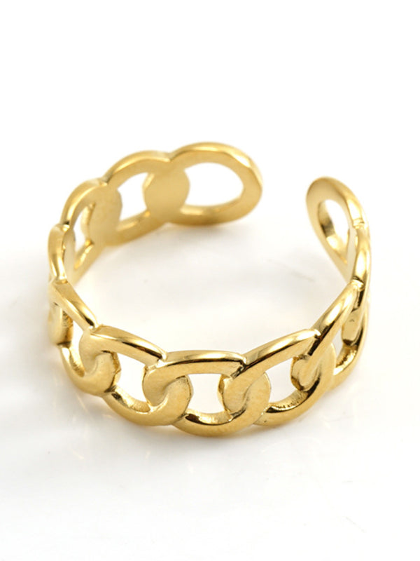 Fashionable and personalized retro style ring gold living ring - Hiccupzz