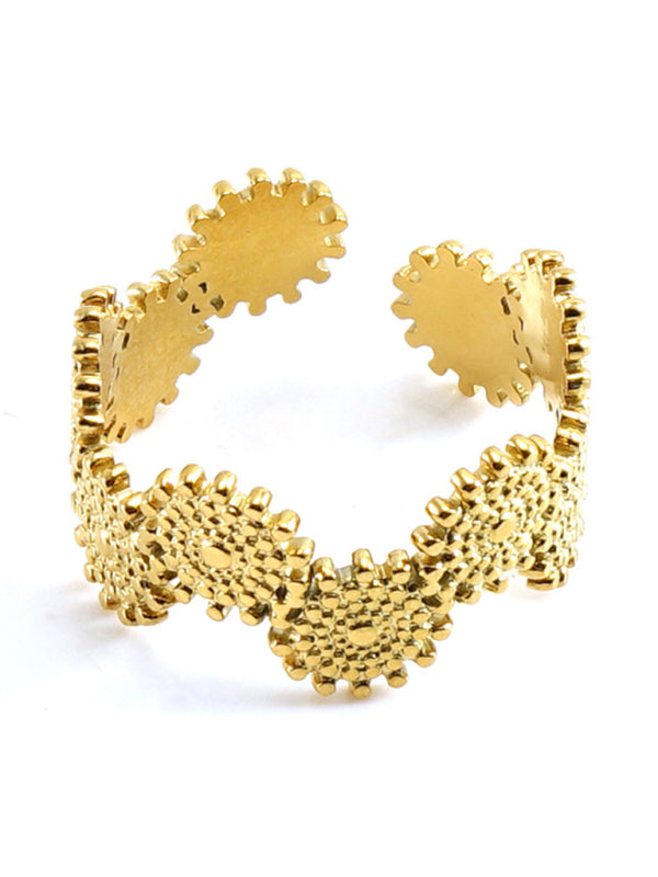 Fashionable and personalized retro style ring gold living ring - Hiccupzz