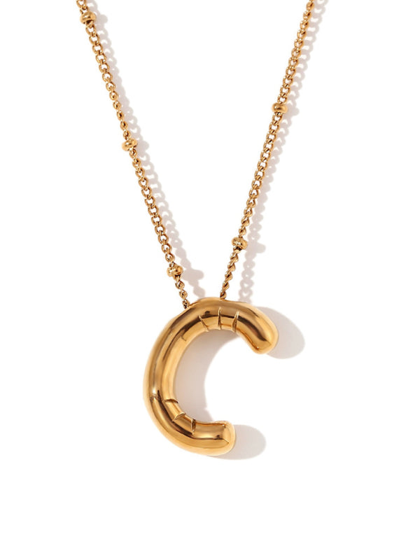 New stainless steel plated 24 letters balloon letter pendant necklace - Hiccupzz