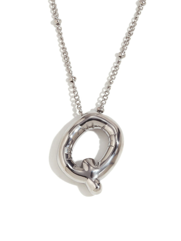 New stainless steel plated 24 letters balloon letter pendant necklace - Hiccupzz