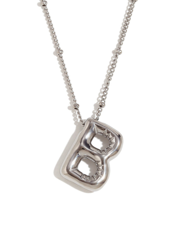 New stainless steel plated 24 letters balloon letter pendant necklace - Hiccupzz