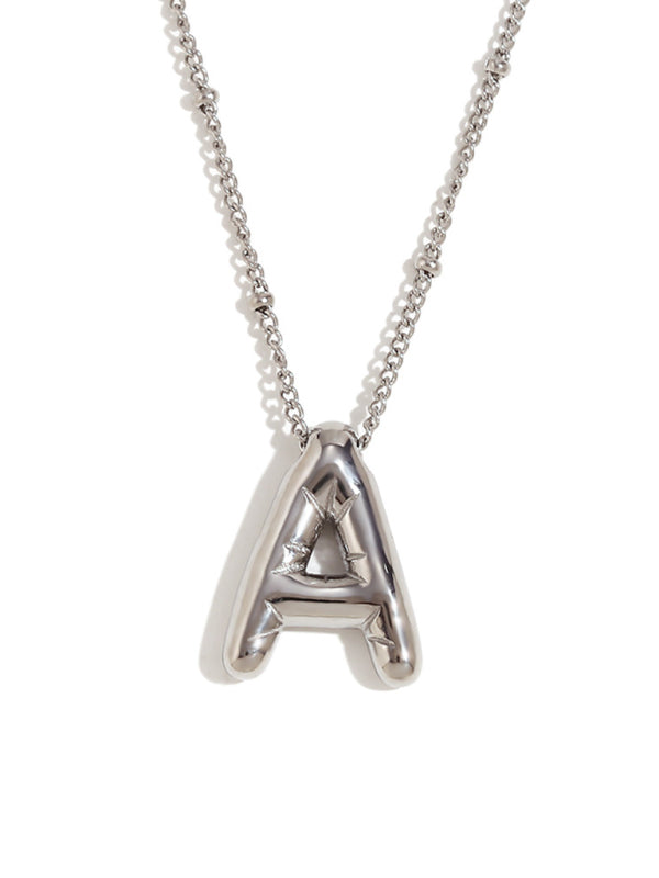New stainless steel plated 24 letters balloon letter pendant necklace - Hiccupzz