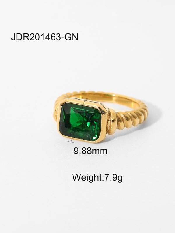 Fashionable zircon ring INS internet celebrity ring pair ring jewelry - Hiccupzz
