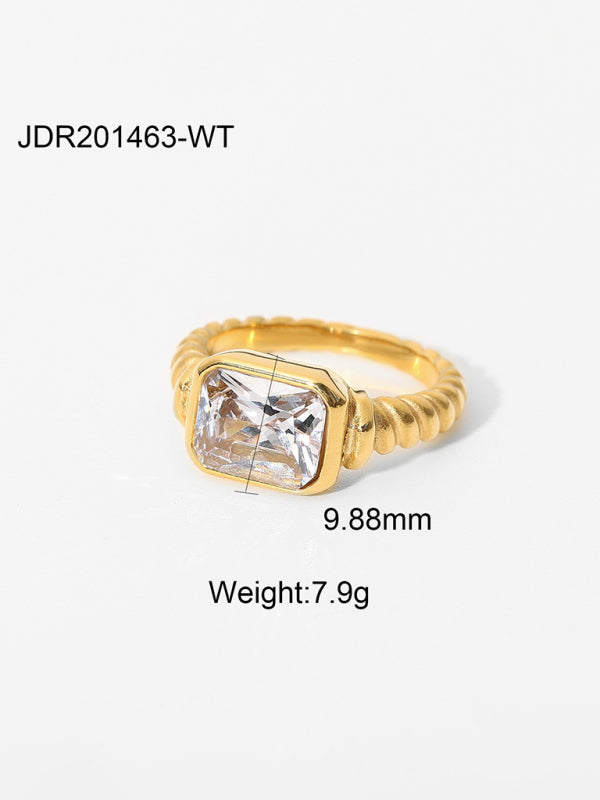 Fashionable zircon ring INS internet celebrity ring pair ring jewelry - Hiccupzz