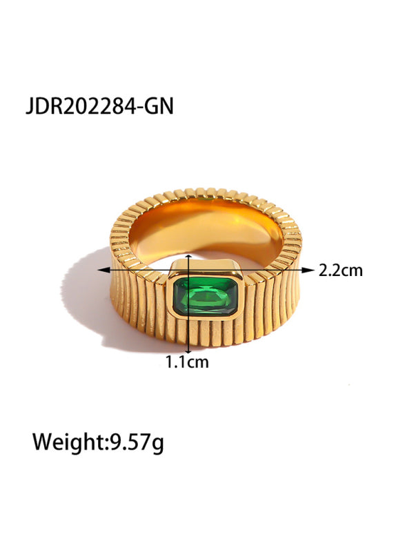 Fashionable zircon ring INS internet celebrity ring pair ring jewelry - Hiccupzz