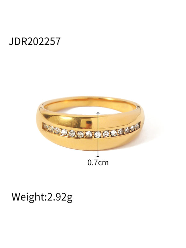 Fashionable zircon ring INS internet celebrity ring pair ring jewelry - Hiccupzz