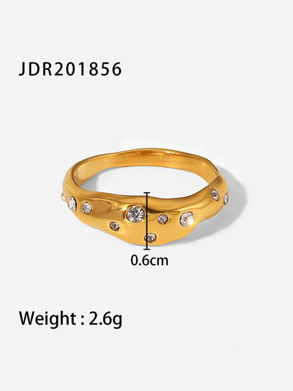 Fashionable zircon ring INS internet celebrity ring pair ring jewelry - Hiccupzz