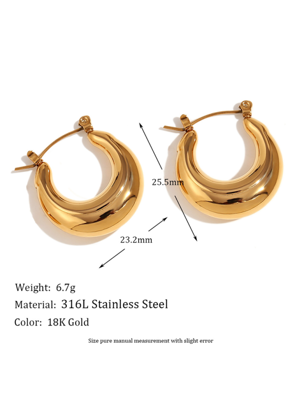 Fashion retro earrings hollow geometric hoop earrings - Hiccupzz