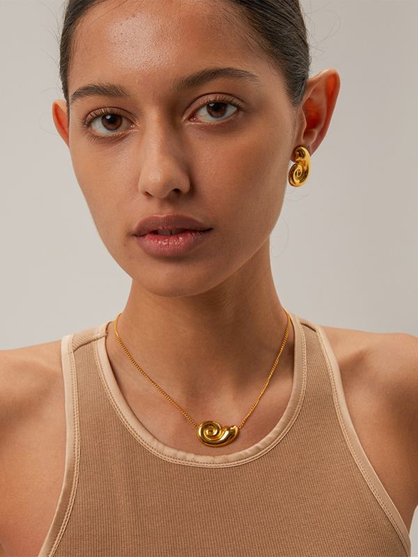 New Summer Beach Ocean Metallic Shell Necklace - Hiccupzz