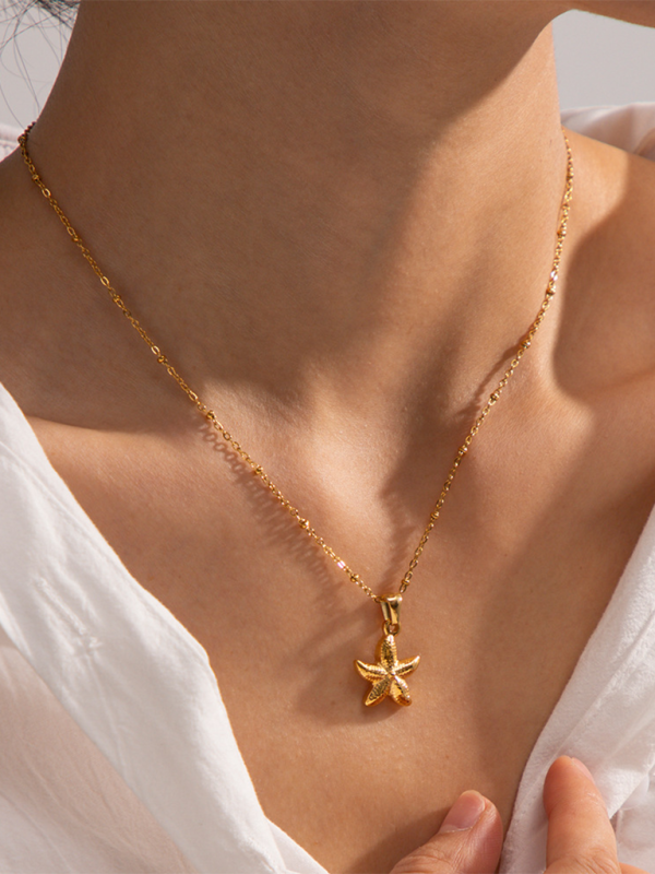 New Summer Beach Ocean Metallic Shell Necklace - Hiccupzz