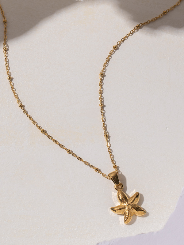 New Summer Beach Ocean Metallic Shell Necklace - Hiccupzz