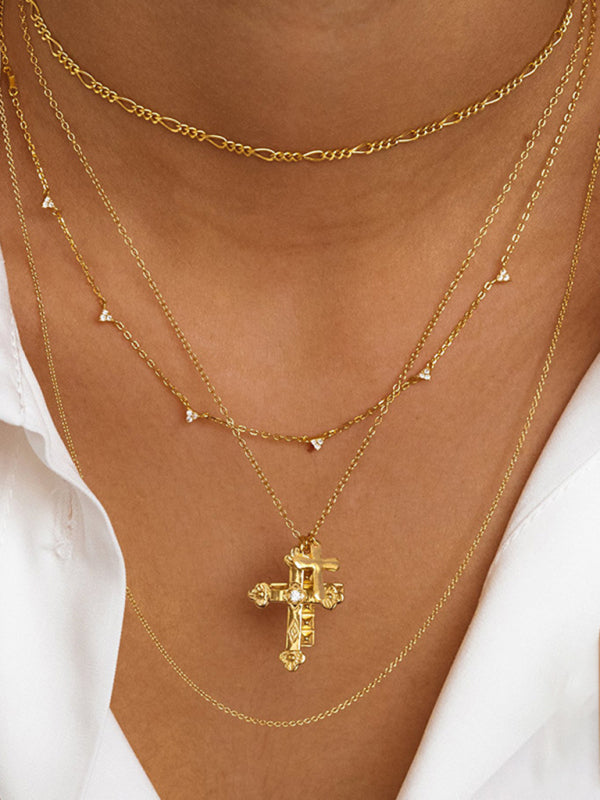 Cross multi-layer pendant personalized retro pendant jewelry - Hiccupzz
