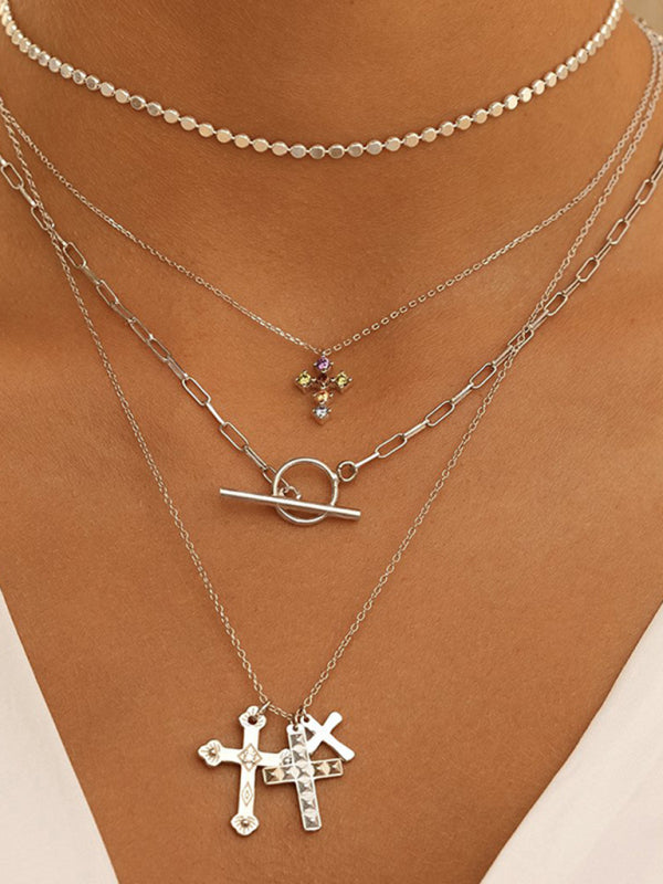 Cross multi-layer pendant personalized retro pendant jewelry - Hiccupzz