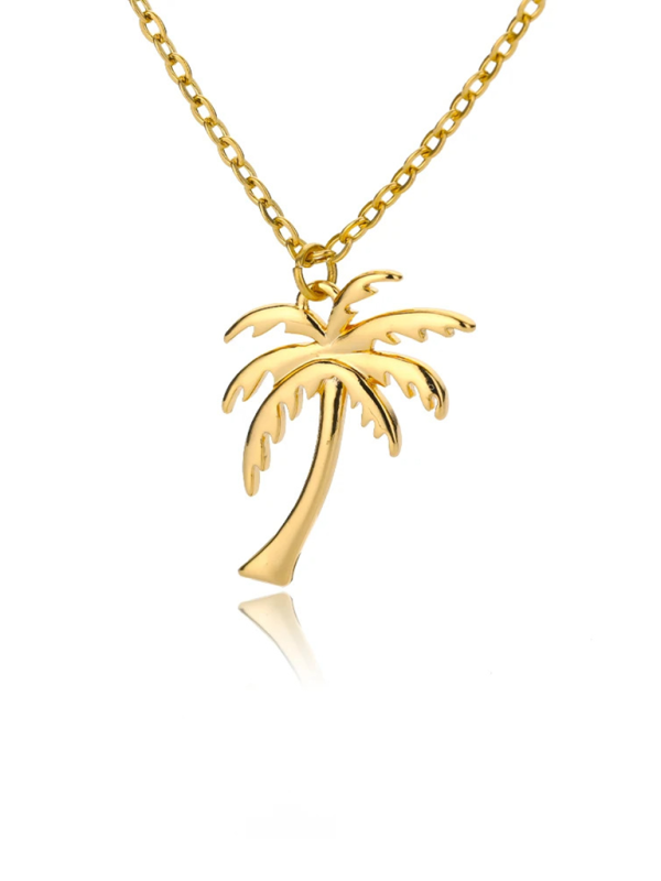 New versatile holiday beach coconut tree pendant necklace - Hiccupzz