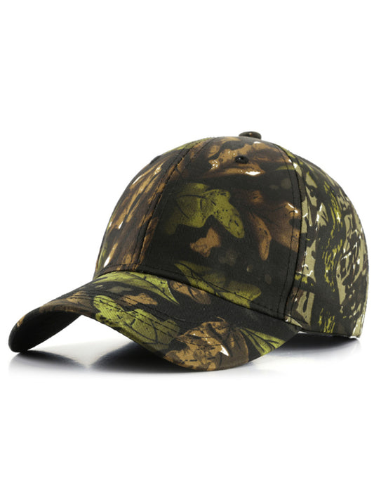 Baseball cap leaf bionic camouflage cap outdoor field training camouflage mountaineering cap fishing sunshade cap - Hiccupzz