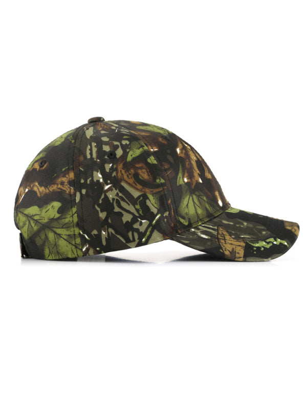 Baseball cap leaf bionic camouflage cap outdoor field training camouflage mountaineering cap fishing sunshade cap - Hiccupzz