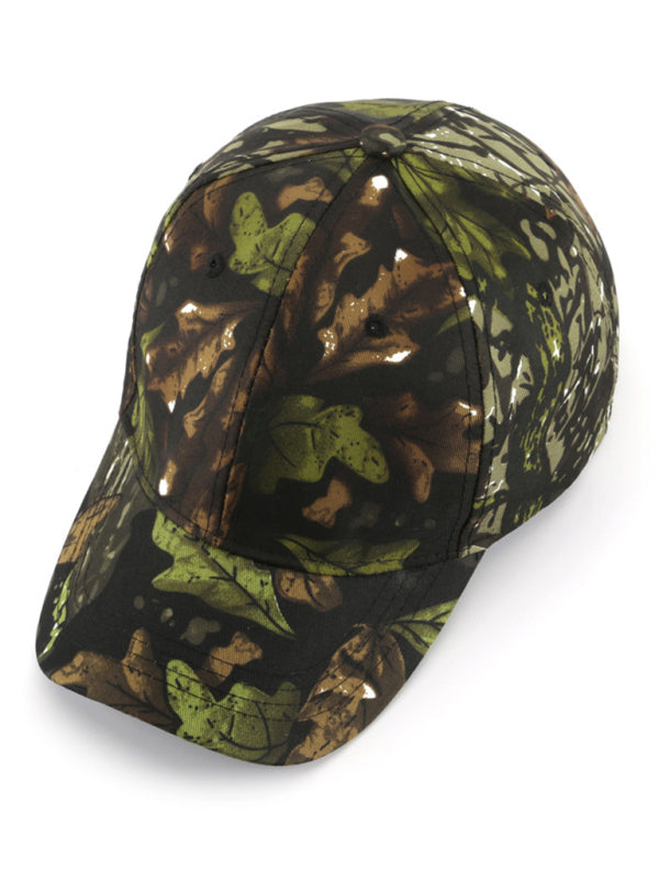 Baseball cap leaf bionic camouflage cap outdoor field training camouflage mountaineering cap fishing sunshade cap - Hiccupzz