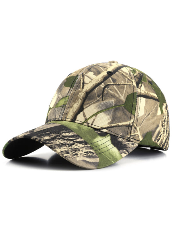 Baseball cap leaf bionic camouflage cap outdoor field training camouflage mountaineering cap fishing sunshade cap - Hiccupzz