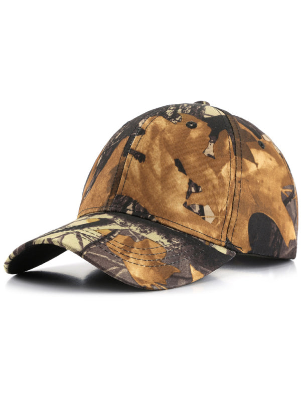 Baseball cap leaf bionic camouflage cap outdoor field training camouflage mountaineering cap fishing sunshade cap - Hiccupzz