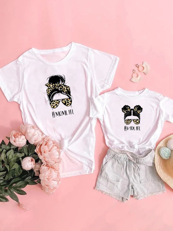 Children's Alphabet Cartoon Graphic Print Short Sleeve T-Shirt - Hiccupzz