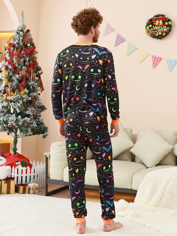 Halloween Home wear Pumpkin Print Two Piece Pajama Set - Hiccupzz
