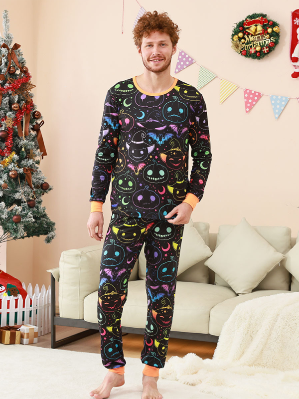 Halloween Home wear Pumpkin Print Two Piece Pajama Set - Hiccupzz