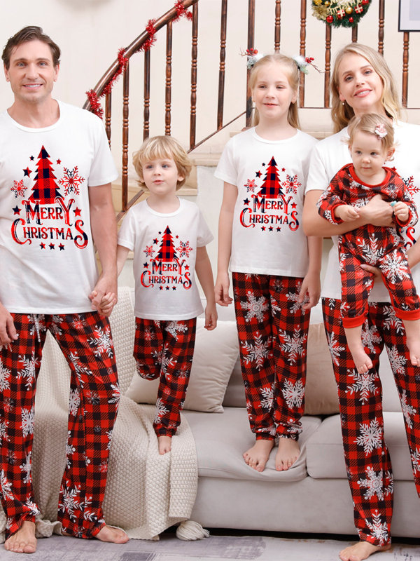 New Christmas Parent-Child Pajama Set Printed Home wear - Hiccupzz