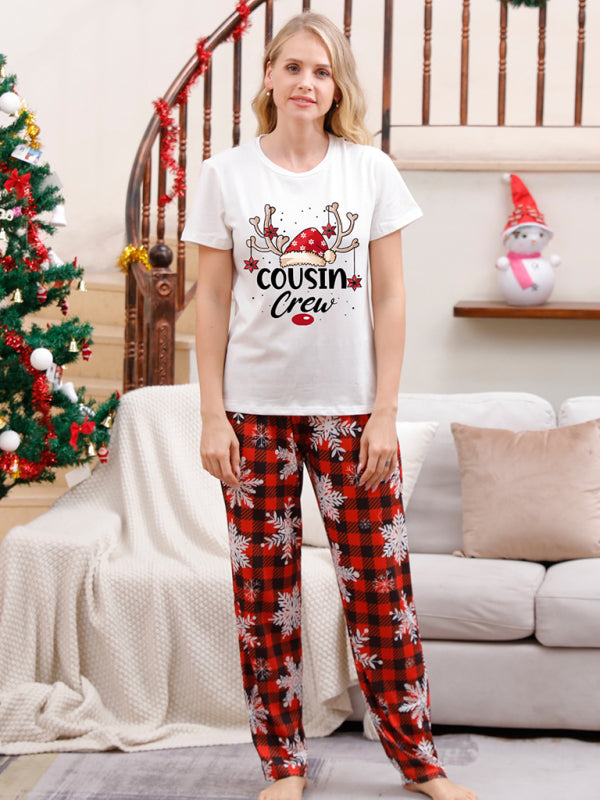 New Christmas Parent-Child Pajama Set Printed Home wear - Hiccupzz