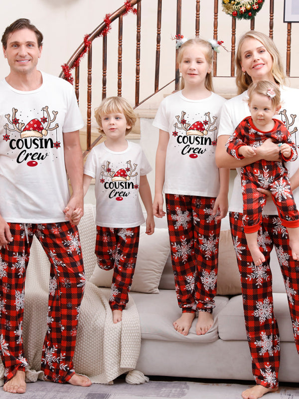 New Christmas Parent-Child Pajama Set Printed Home wear - Hiccupzz