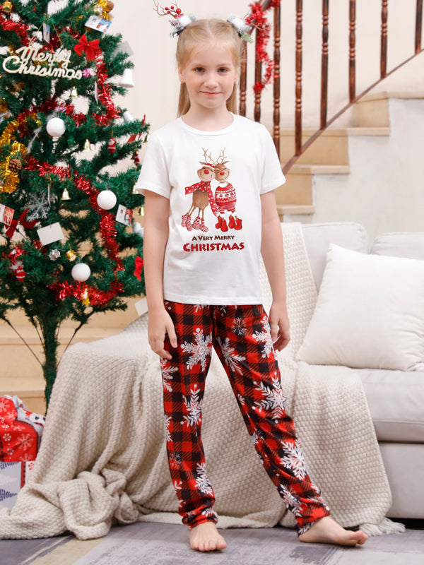 New Christmas Parent-Child Pajama Set Printed Home wear - Hiccupzz
