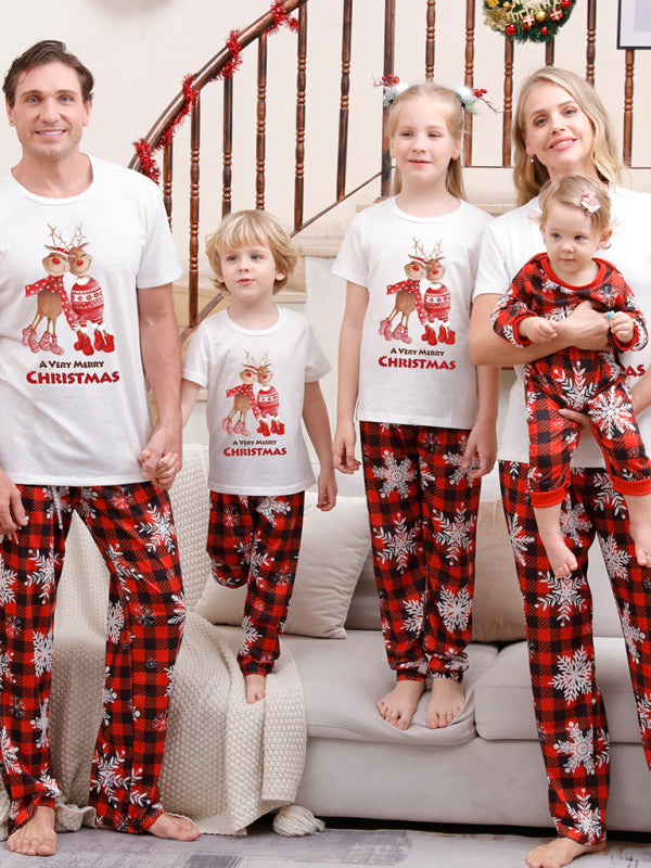 New Christmas Parent-Child Pajama Set Printed Home wear - Hiccupzz