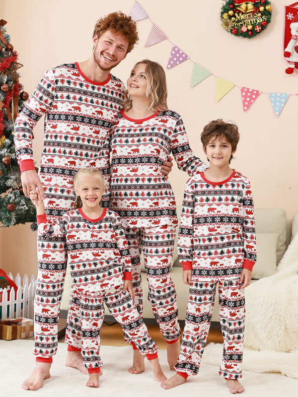 Christmas Loungewear Parent-Child Set Plaid Patchwork Printed Loungewear - Hiccupzz