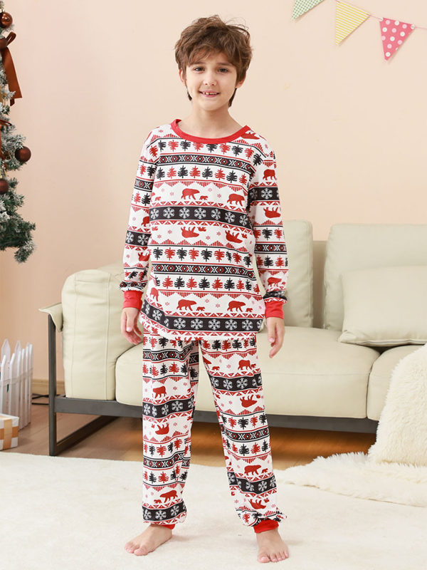 Christmas Loungewear Parent-Child Set Plaid Patchwork Printed Loungewear - Hiccupzz