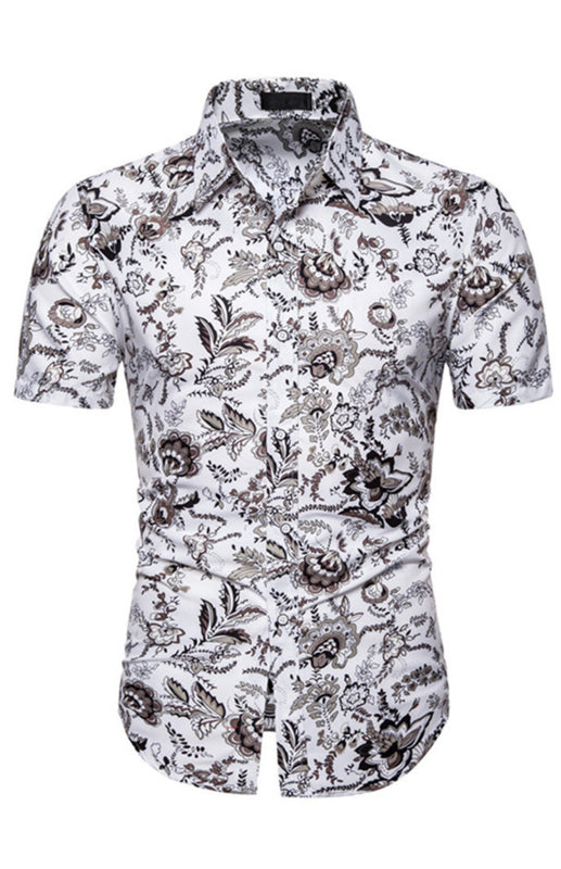 Men's Summer Fashion Short Sleeve Printed Shirt - Hiccupzz