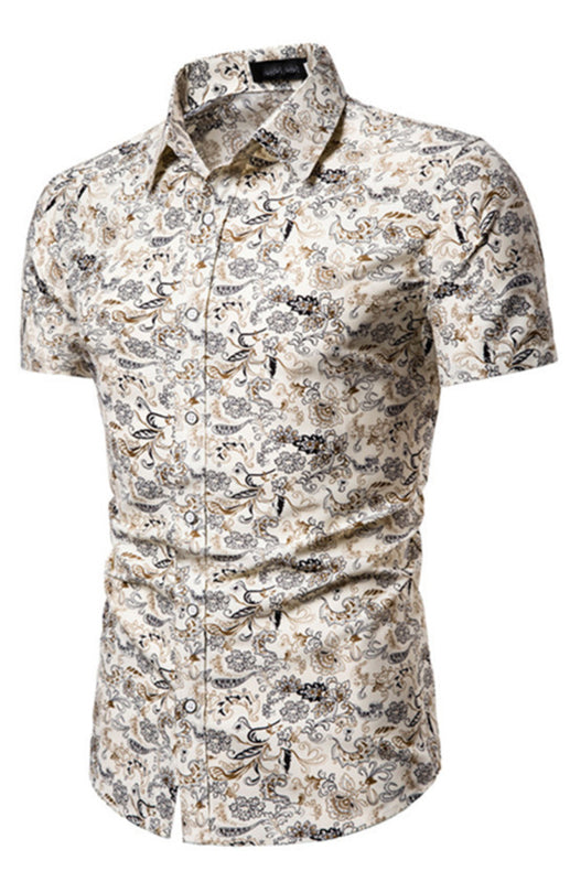 Men's Summer Fashion Printed Short Sleeve Shirts - Hiccupzz