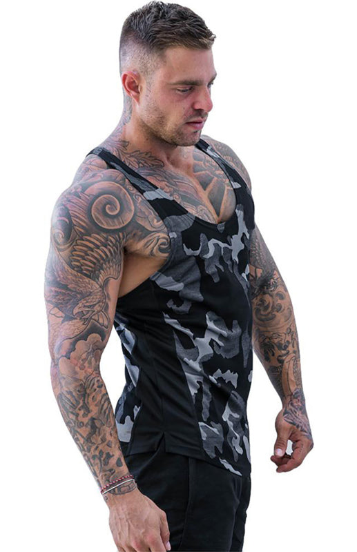 Men's Camouflage Print Breathable Quick Dry Sleeveless Tank Top - Hiccupzz