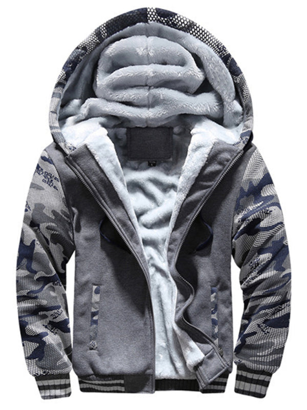 Camouflage sweater men's casual sports cardigan sweater jacket to keep warm - Hiccupzz
