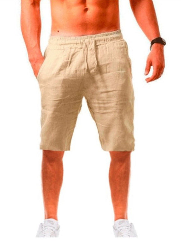 Summer Large Size Loose Linen Breathable Cropped Pants Men's Sports Casual Pants - Hiccupzz