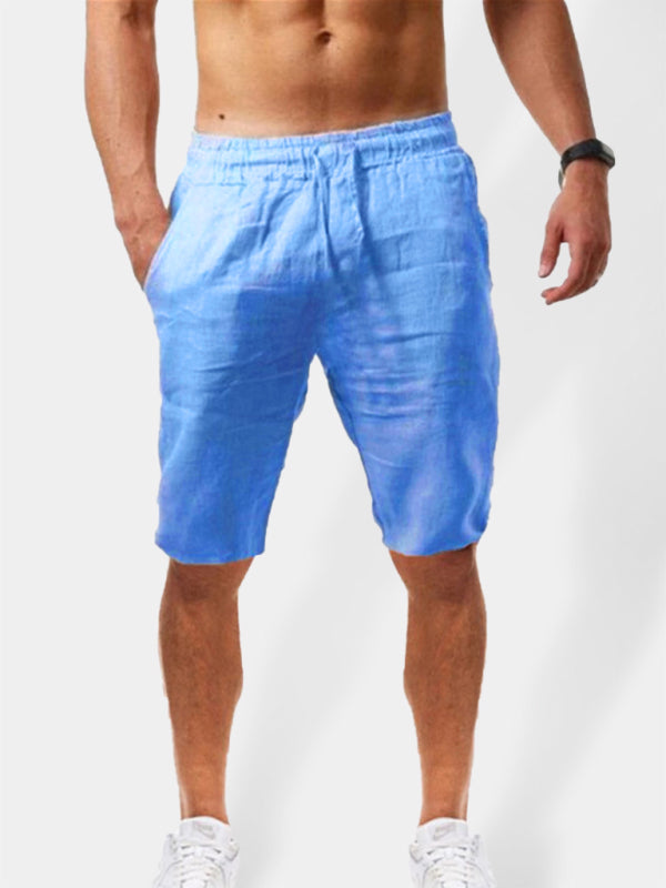 Summer Large Size Loose Linen Breathable Cropped Pants Men's Sports Casual Pants - Hiccupzz