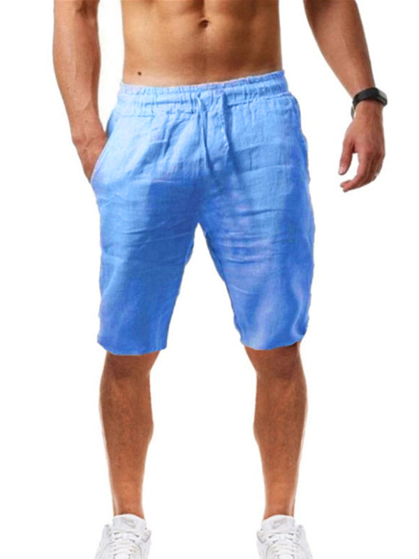 Summer Large Size Loose Linen Breathable Cropped Pants Men's Sports Casual Pants - Hiccupzz