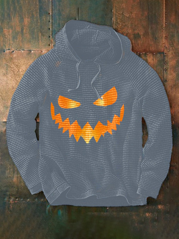 Halloween men's new pumpkin digital print hooded sweatshirt - Hiccupzz