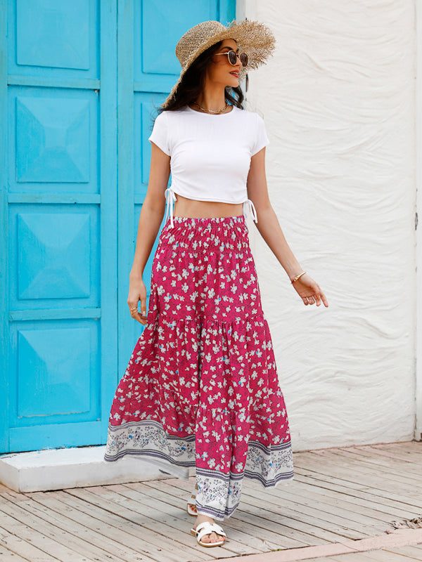 Ladies Casual Fashion Boho Print Skirt - Hiccupzz