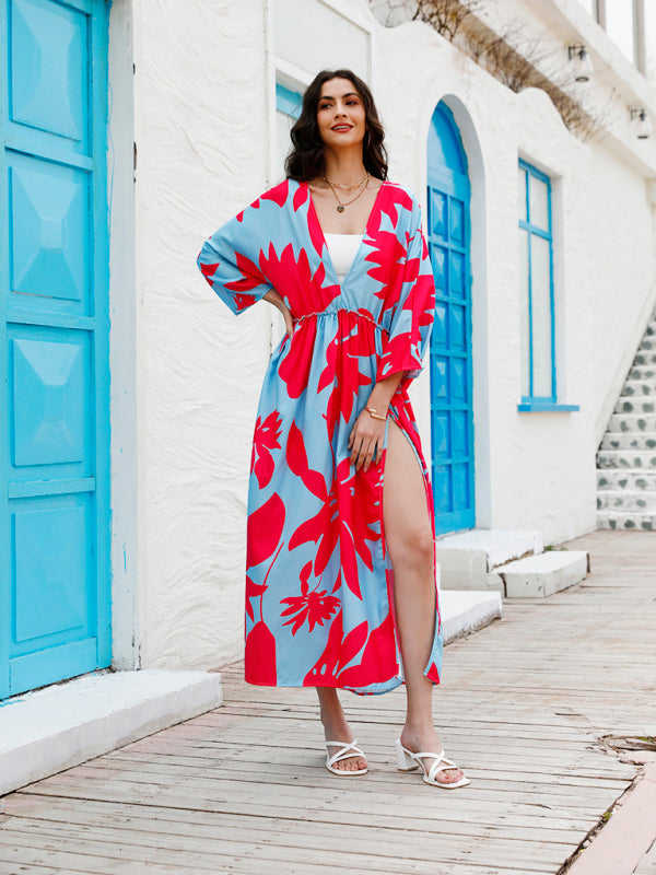 Temperament Holiday High Waist Fashion Print Dress - Hiccupzz
