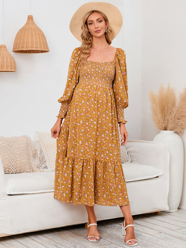 Women's chiffon dress small floral dresses - Hiccupzz